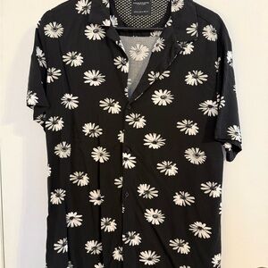 Denim & Flower Black and White Floral Shirt